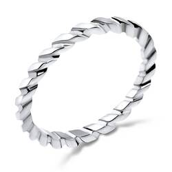 Braided Band Style Silver Ring NSR-460